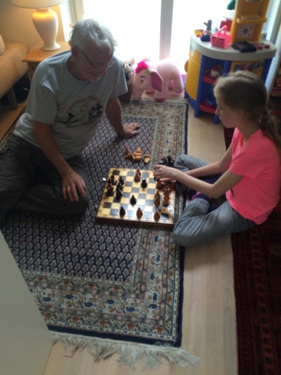 Playing chess with grandad!!